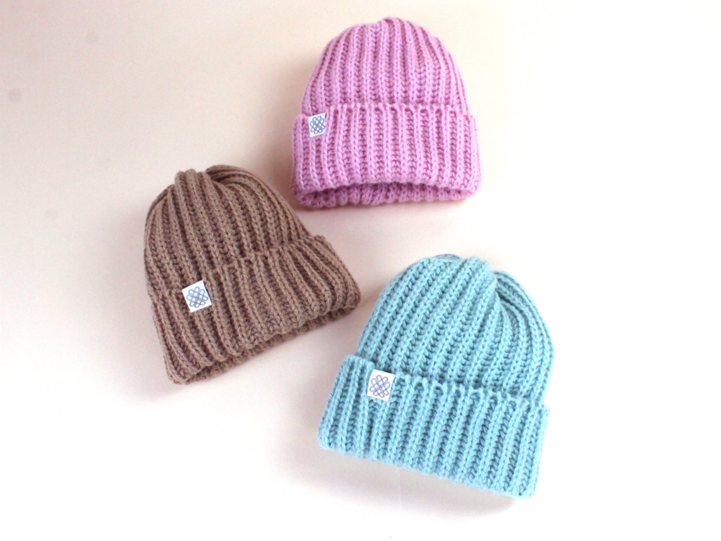 Hand Knitted Alpaca Wool Hat - Mint Green