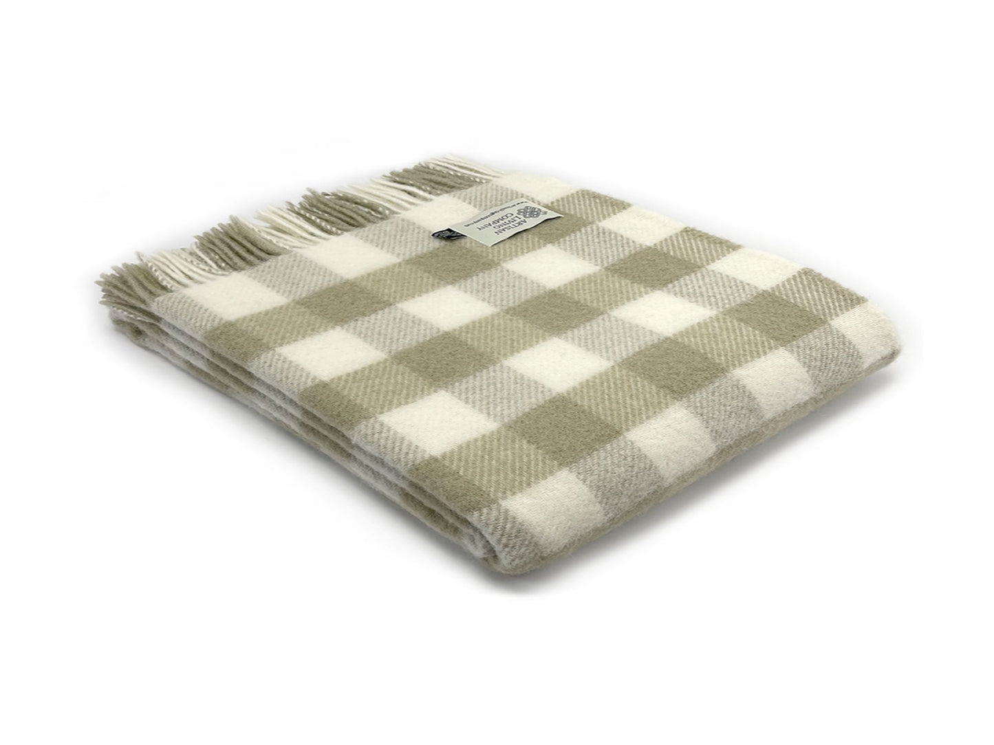 Buffalo Check Pure New Wool Throw - Oatmeal