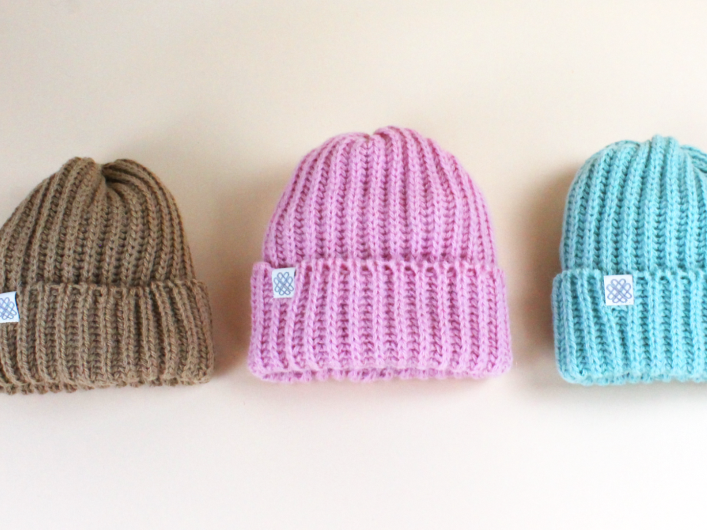 Hand Knitted Alpaca Wool Hat - Camel Brown