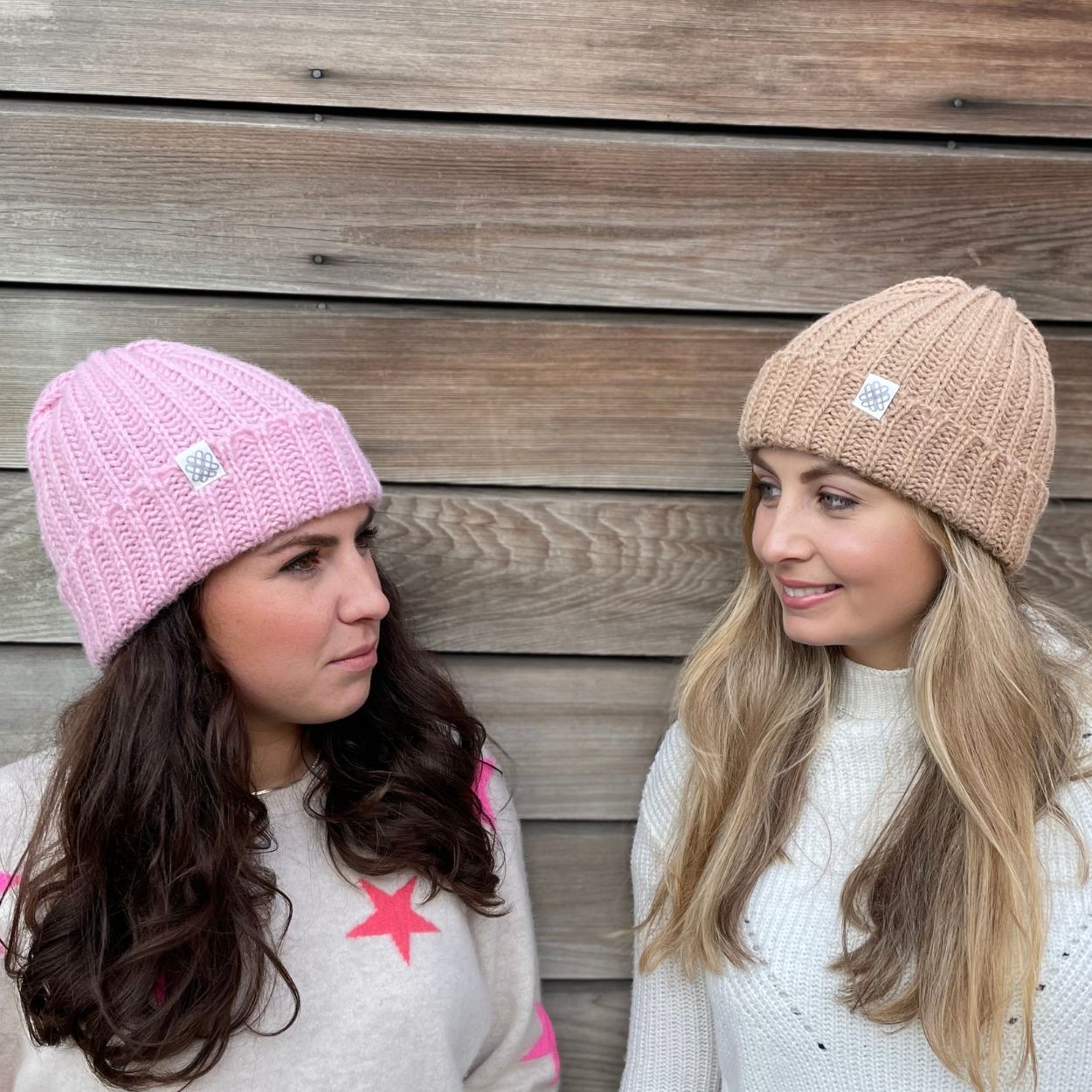 Hand Knitted Alpaca Wool Hat - Camel Brown