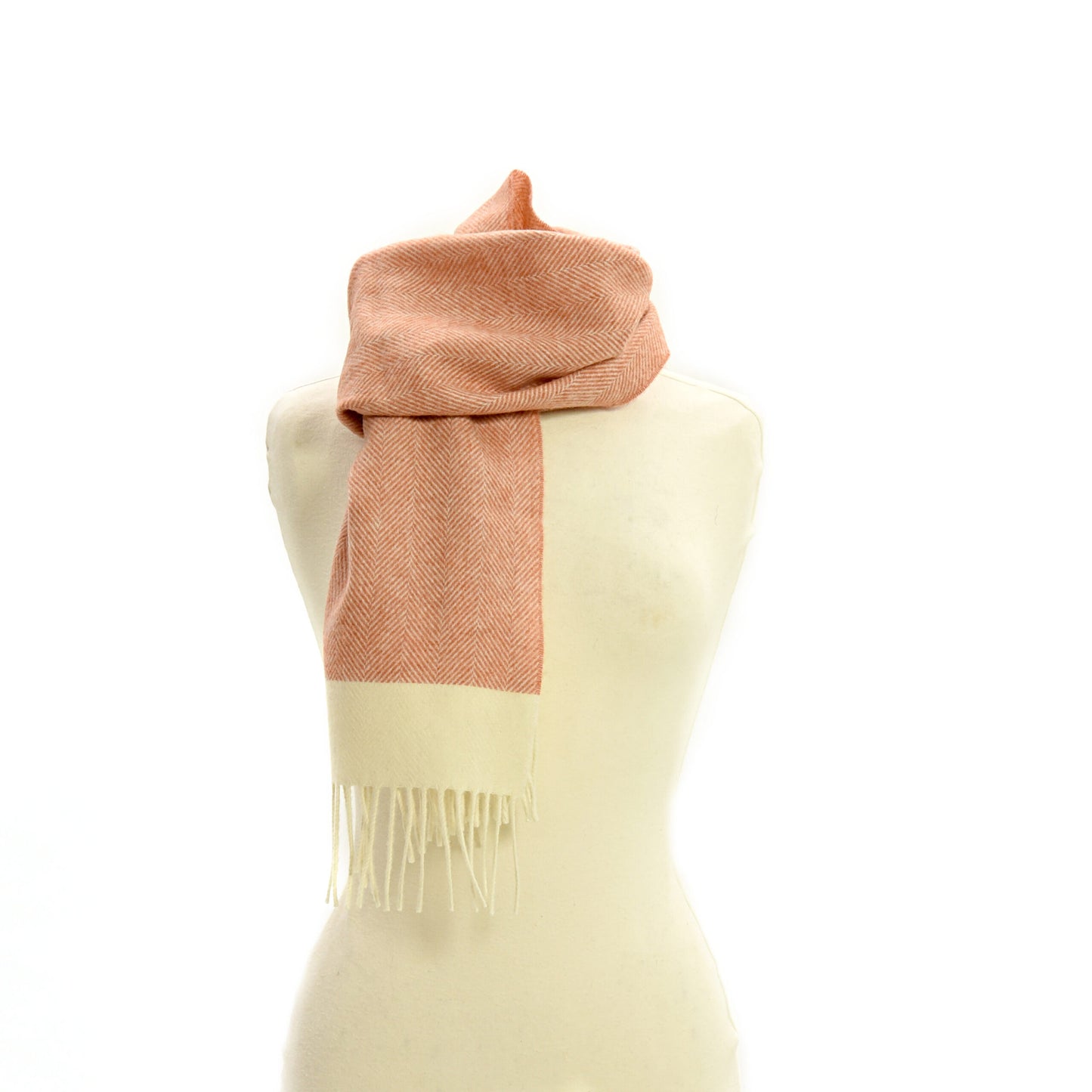 Lambswool Herringbone Scarf - Sand