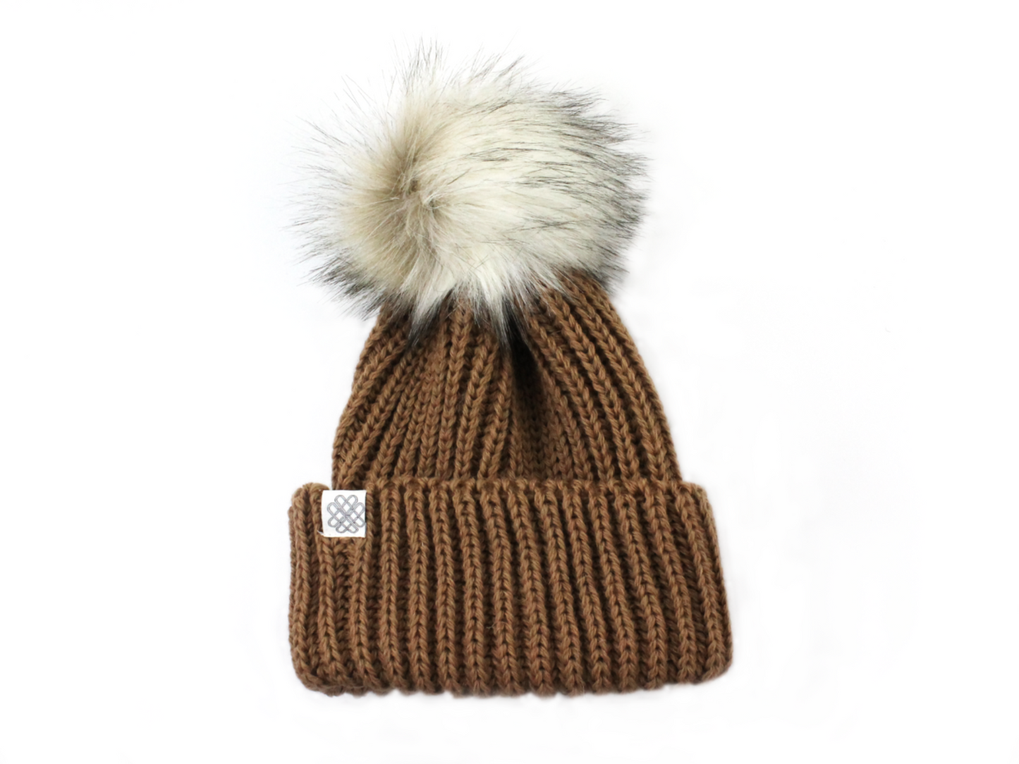 Wool Faux Fur Pom Pom Bobble Hat