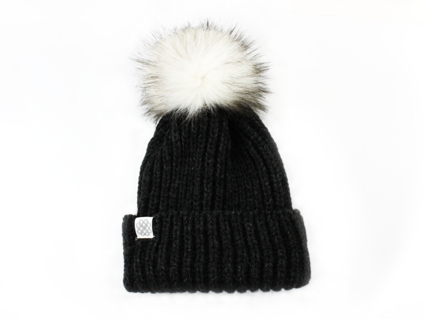 Wool Faux Fur Pom Pom Bobble Hat