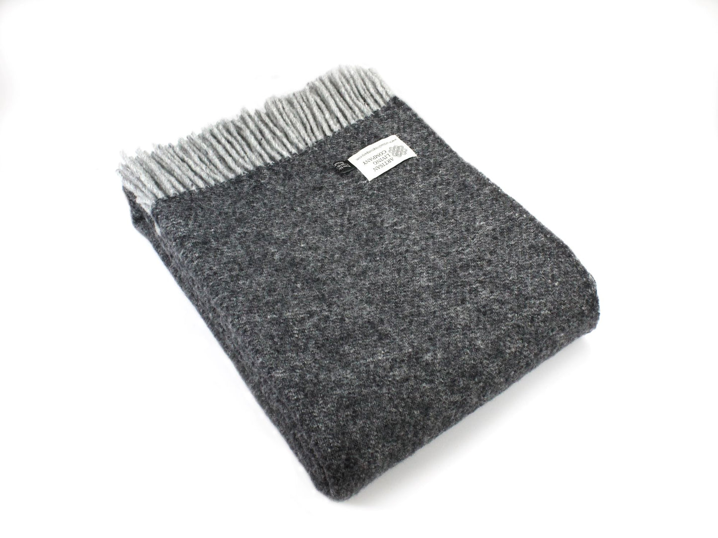 Extra Large Charcoal Pure New Wool Throw