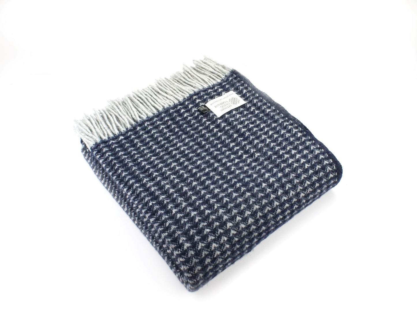 Mountain Top Navy Pure New Wool Throw