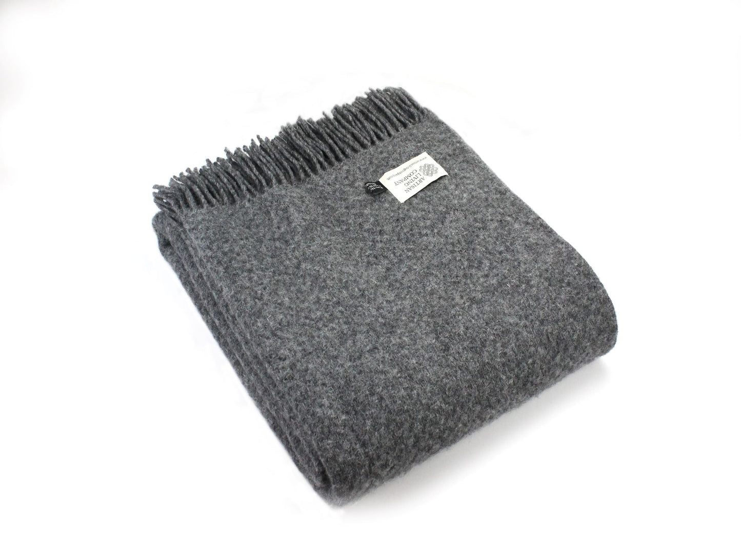 Wafer Charcoal Pure New Wool Throw