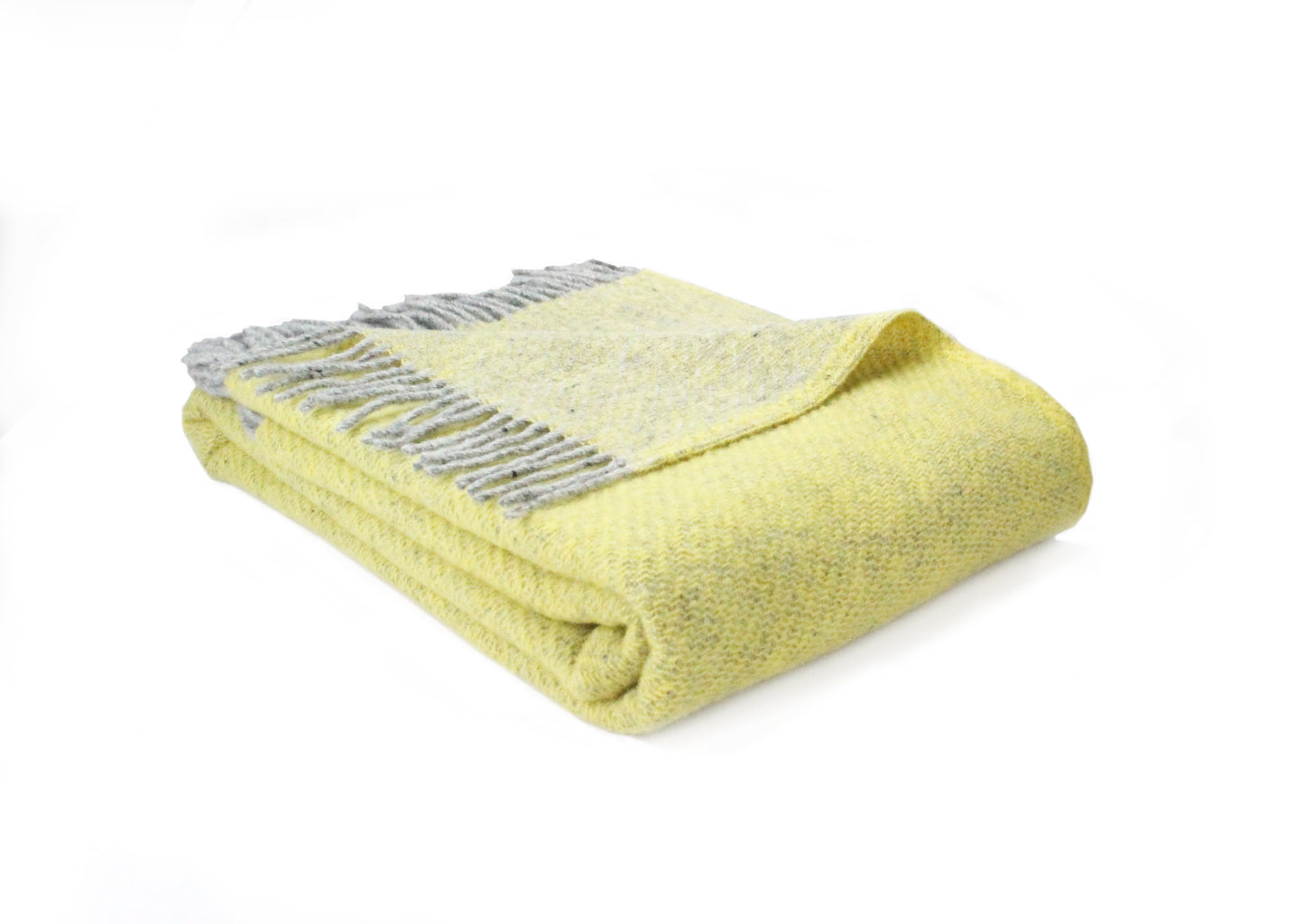 Extra Large Lemon Pure New Wool Throw