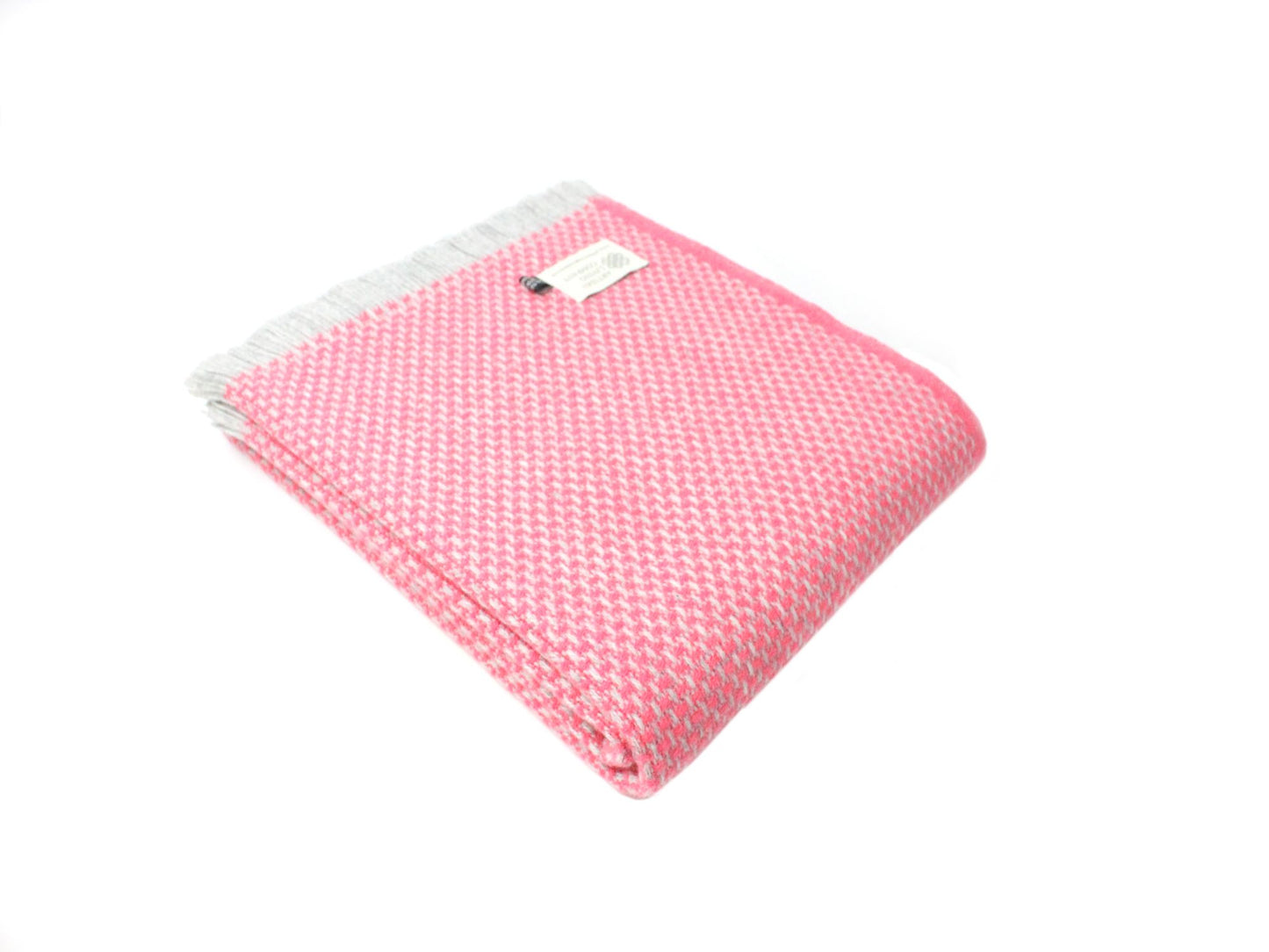 Chunky Weave Pink Pure New Wool Throw